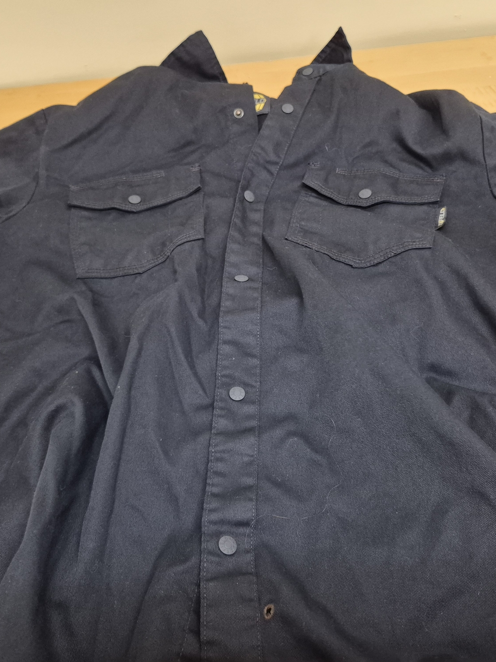 Navy Short Sleeve Work Shirt by Jackfield Sz L